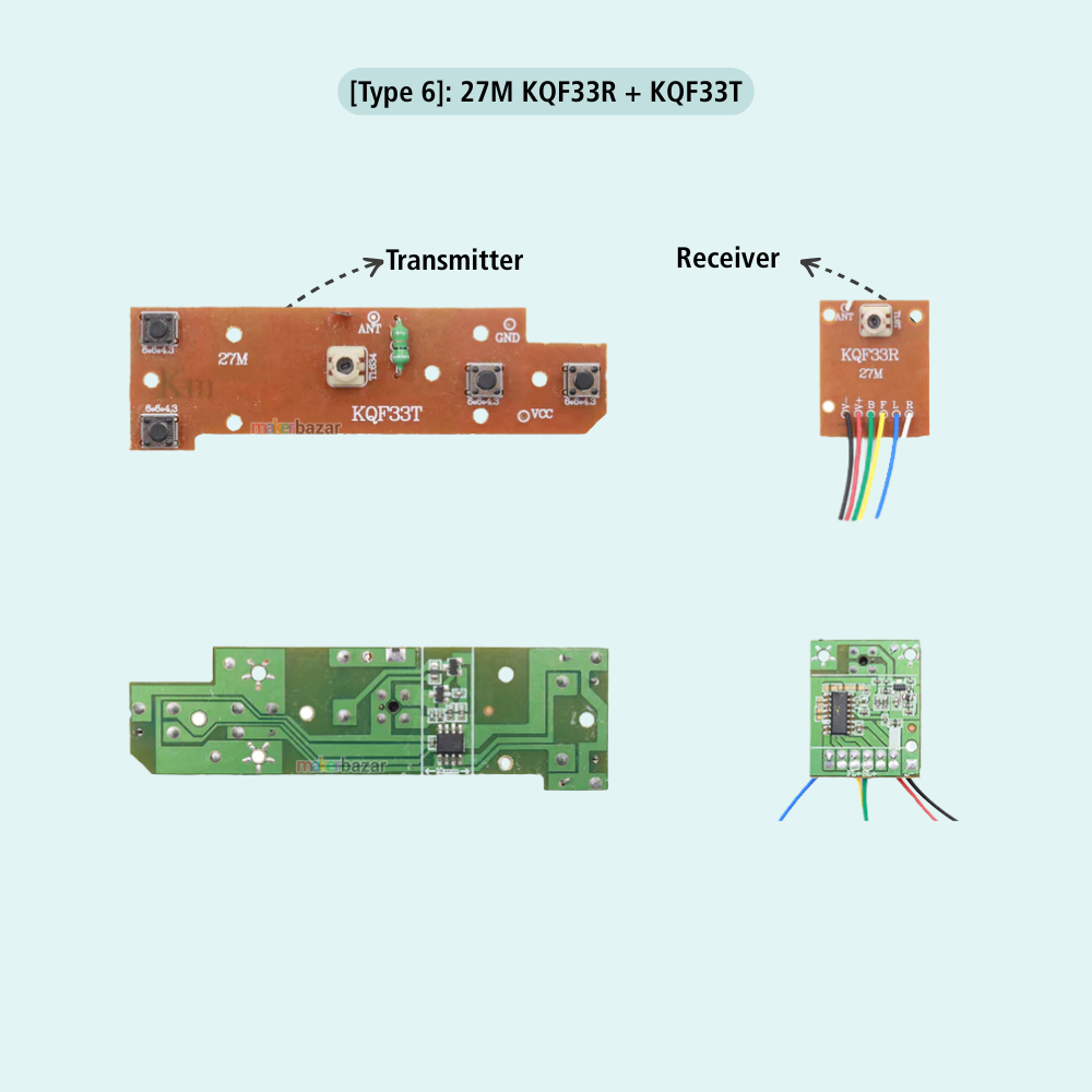 4CH RC Remote Control Wireless Transmitter and Receiver Circuit Board