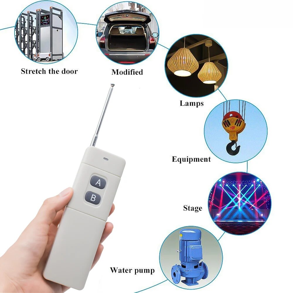 433MHz Long Distance 1527 Learning Type Transmitter Remote A-B Buttons