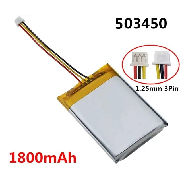 Generic: 503450 3.7V 1800mAh Lipo Battery - Single Cell Lithium Polymer Battery