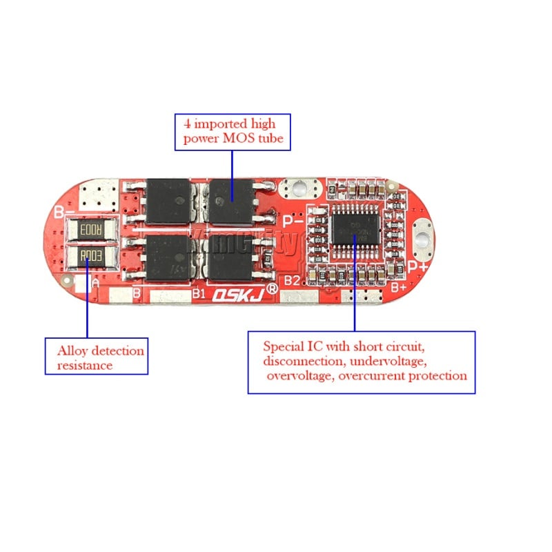 5S 40A 18650 Li-ion Lithium Battery Charger Protection Board