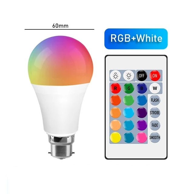 RGB+White AC LED Bulb with Remote