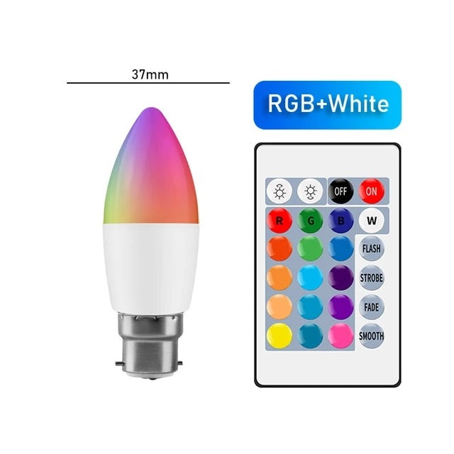 RGB+White AC LED Bulb with Remote