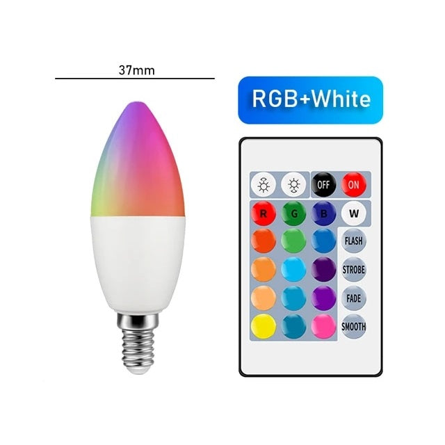 RGB+White AC LED Bulb with Remote