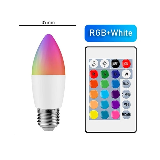 RGB+White AC LED Bulb with Remote