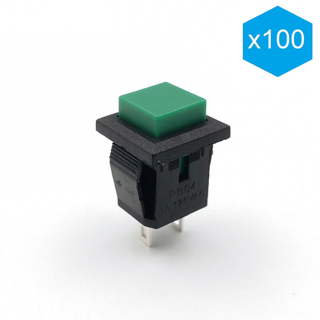 14x14 Square OFF-MOM Momentary 2Pin SPST Only Push Button Switch