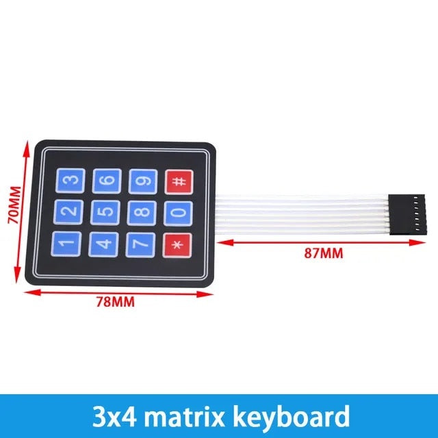 Universal Key Matrix Module Membrane Switch Keypad