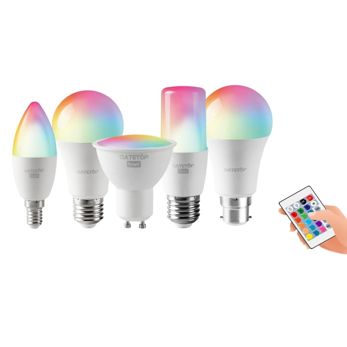 RGB+White AC LED Bulb with Remote