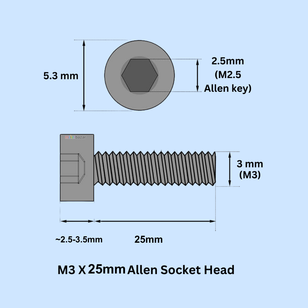 MS Allen Socket Head Screws Bolt [Pack of 10]