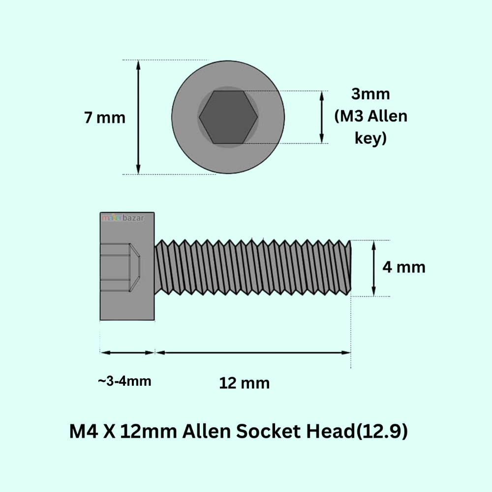 MS Allen Socket Head Screws Bolt [Pack of 10]