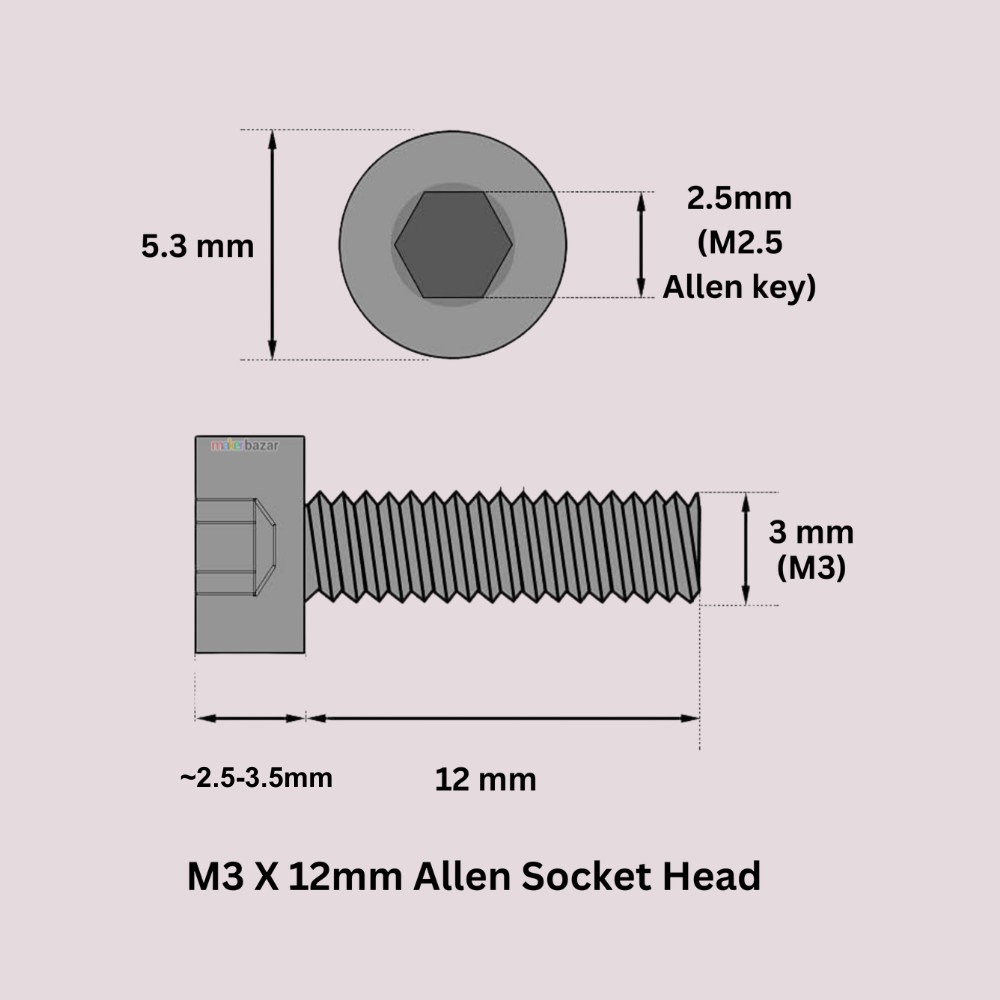 MS Allen Socket Head Screws Bolt [Pack of 10]