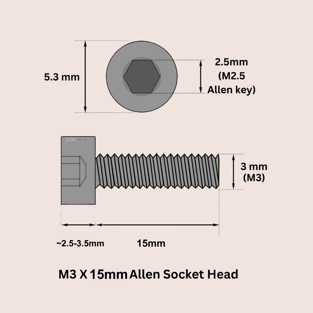 MS Allen Socket Head Screws Bolt [Pack of 10]