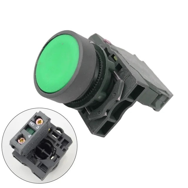 XB5 22.5mm Momentary Flush Push Switch Button Normally Open with ZBE-101 Contact Block