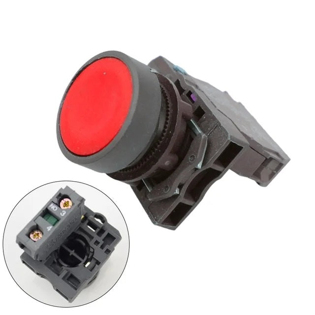 XB5 22.5mm Momentary Flush Push Switch Button Normally Open with ZBE-101 Contact Block