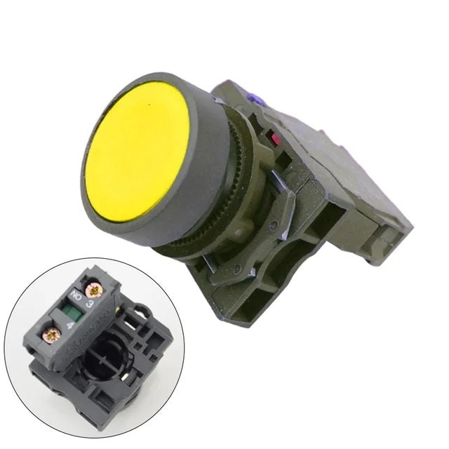 XB5 22.5mm Momentary Flush Push Switch Button Normally Open with ZBE-101 Contact Block