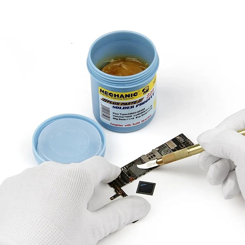 Mechanic: 100gm Lead-Free No-Clean Solder Flux Paste Container