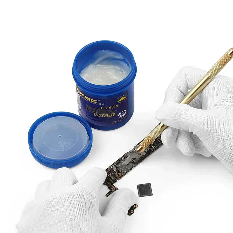 Mechanic: 100gm Lead-Free No-Clean Solder Flux Paste Container