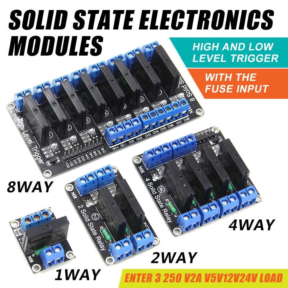 G3MB-202P Solid State Relay SSR Module 240V 2A Output with Resistive Fuse