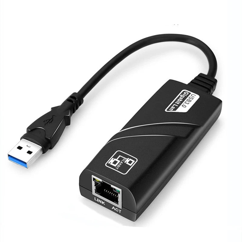 USB 3.0 Gigabit Ethernet Adapter 10~100 Mbps