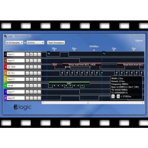 USB Logic Analyzer 24M 8 Ch Channels