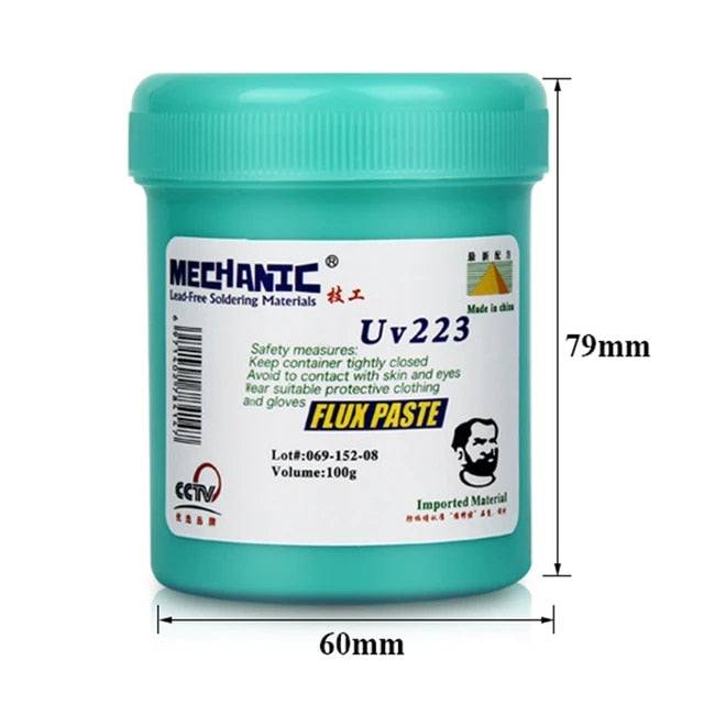 Mechanic: 100gm Lead-Free No-Clean Solder Flux Paste Container