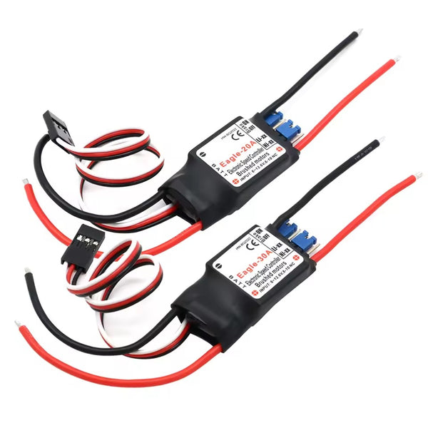 YWBL-WH 20A RC Brushless ESC, Adjustable Throttle Response For Modeling Enthusiasts, 2-3S LiPo Input, 5V 2A BEC Output, Rainproof Electric Speed Controller For Model Airplane