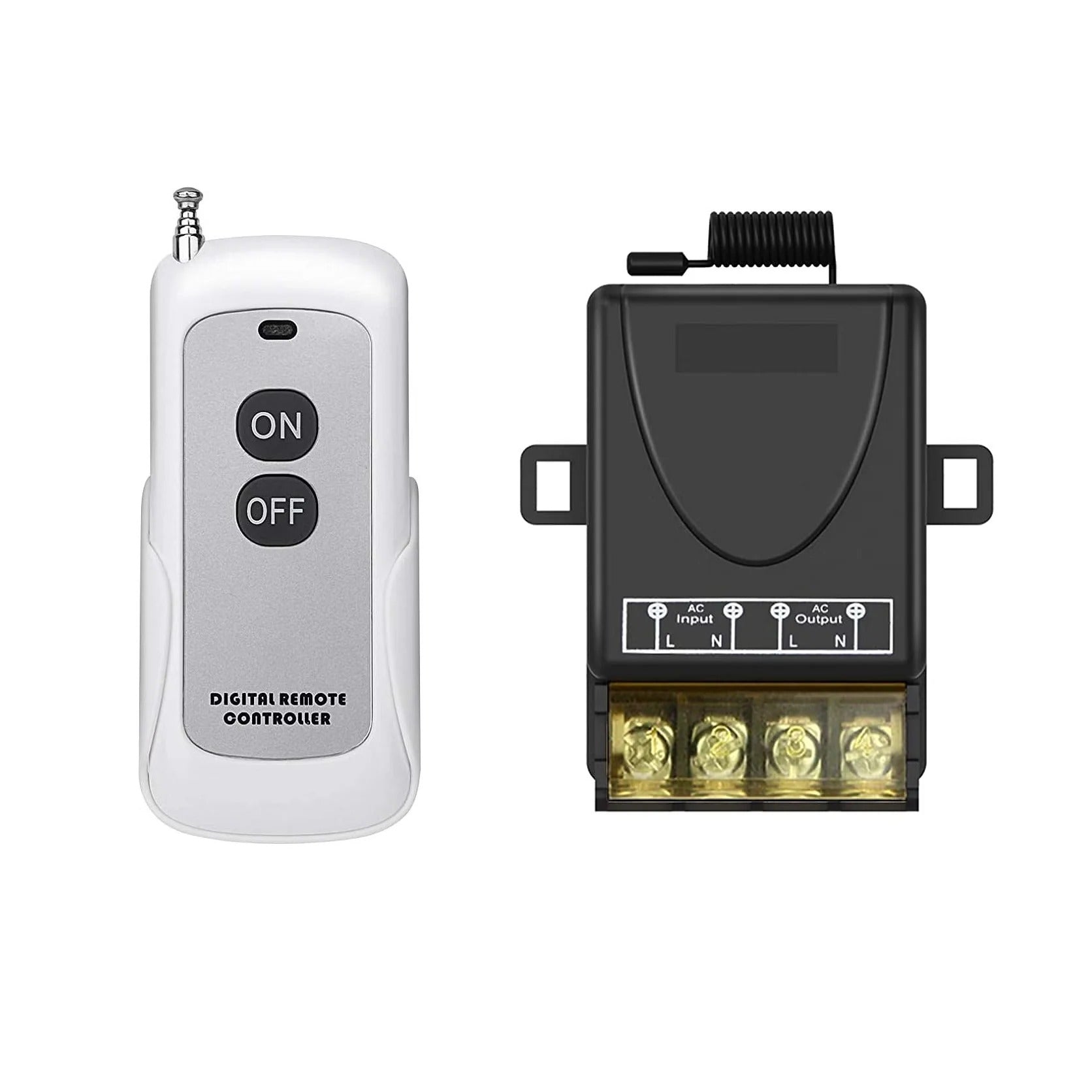 433MHz 200VAC Wireless Remote Control Switch with 30A Relay Receiver Combo