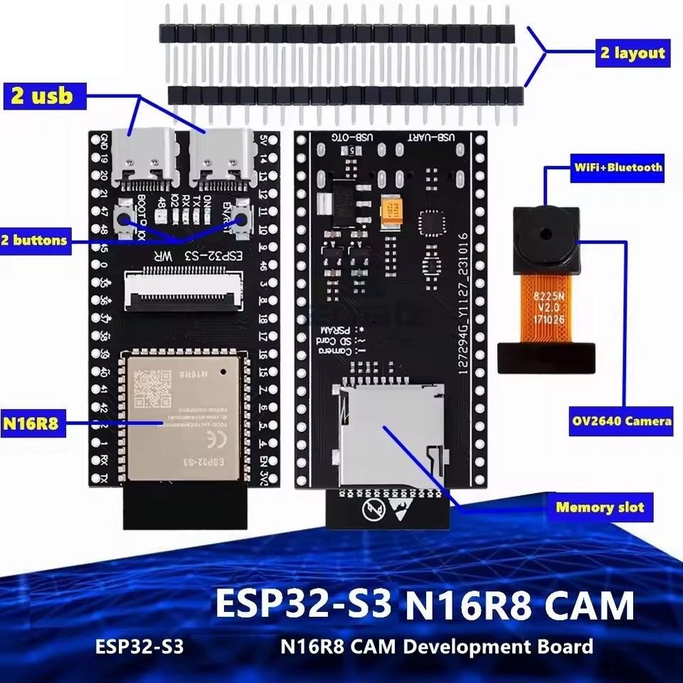 ESP32-S3 N16R8 Cam Development Board WiFi and Bluetooth 5.0 Module
