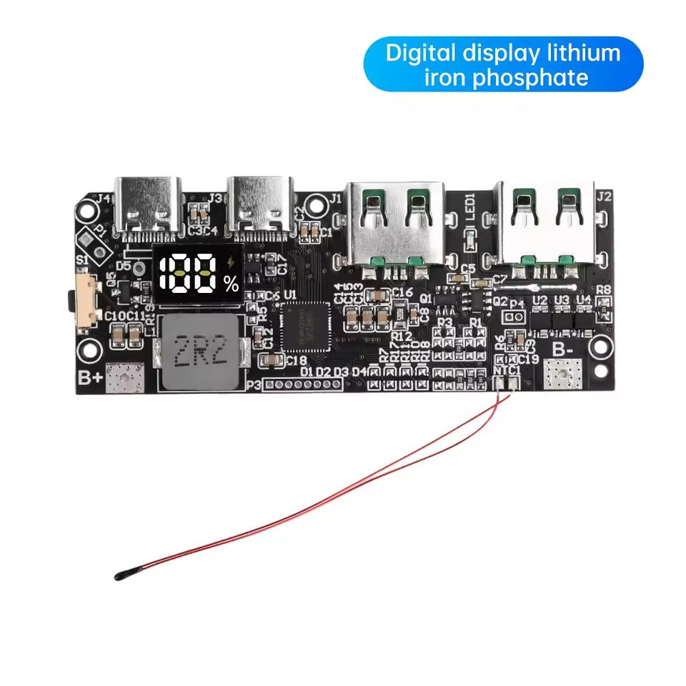 22.5W Multi-Protocol PD Quick Charging Power Bank Module 2xUSBA 2xTYPEC