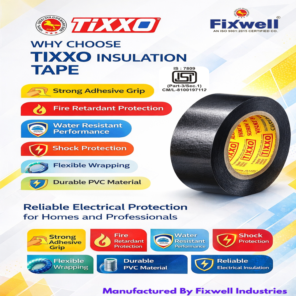 Tixxo: Self Adhesive PVC Electrical Insulation Tape 1.8cm
