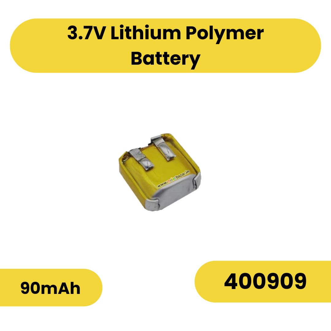 Generic: 3.7v 90mah Lipo Battery - Single Cell Lithium Polymer Battery