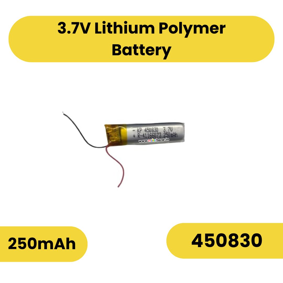 KP: Lipo Battery - Single Cell 3.7V 250mAh Lithium Polymer Battery