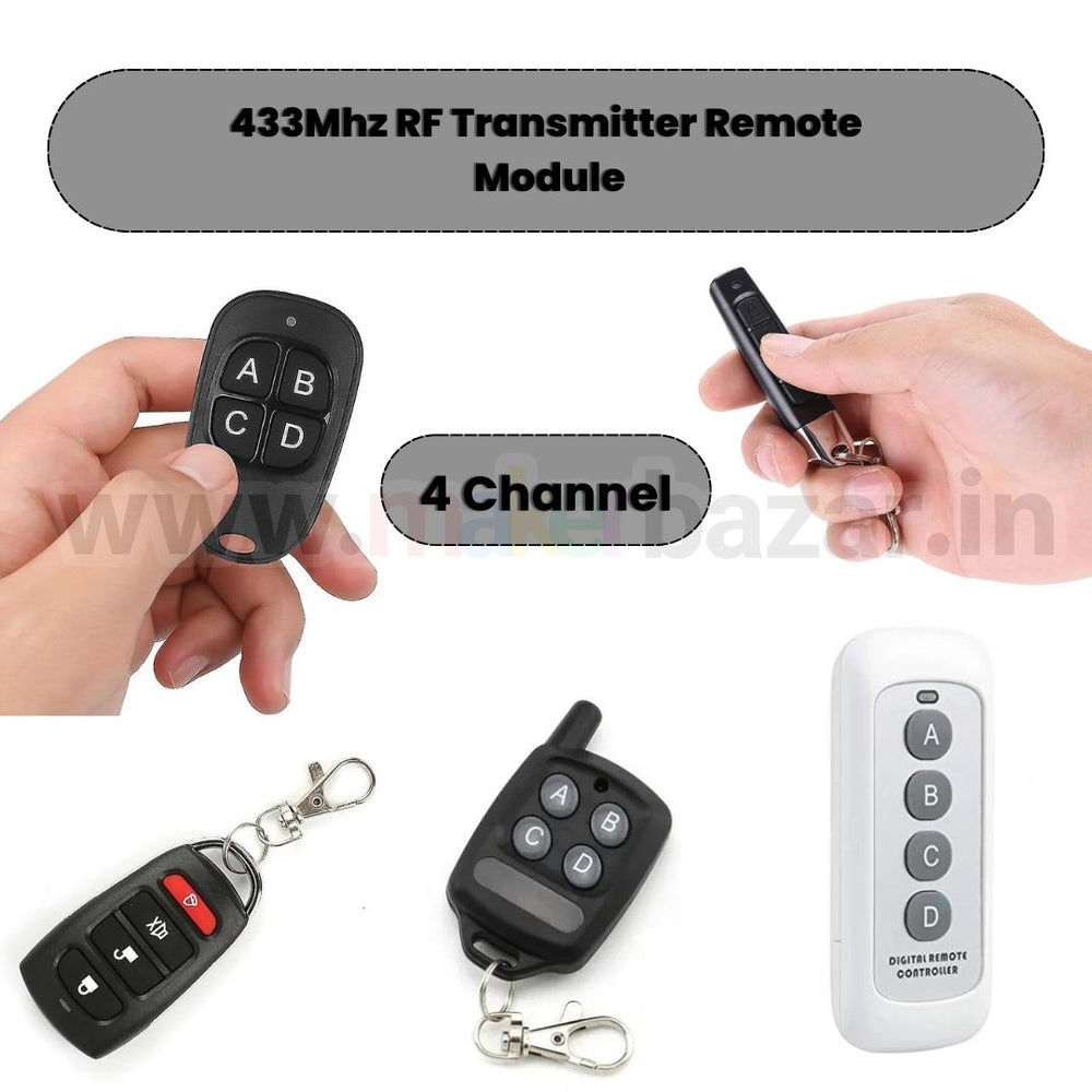Buy 433Mhz RF Transmitter Remote Module | Makerbazar