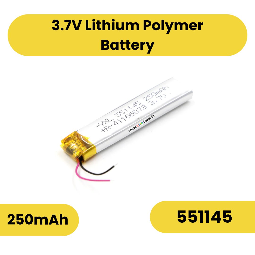 KP: Lipo Battery - Single Cell 3.7V 250mAh Lithium Polymer Battery