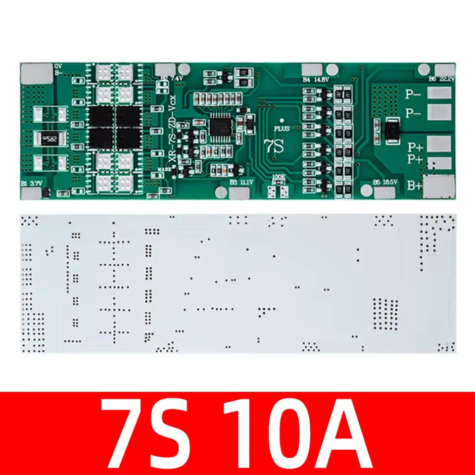 BMS 7S 24V Li-ion 18650 Battery Charge Board With Balance Function Short Circuit / Temperature Protection