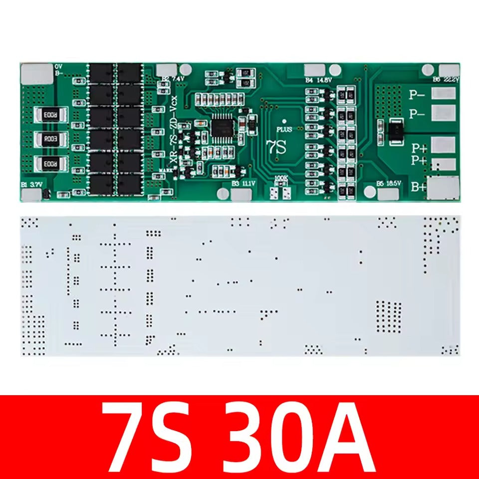 BMS 7S 24V Li-ion 18650 Battery Charge Board With Balance Function Short Circuit / Temperature Protection
