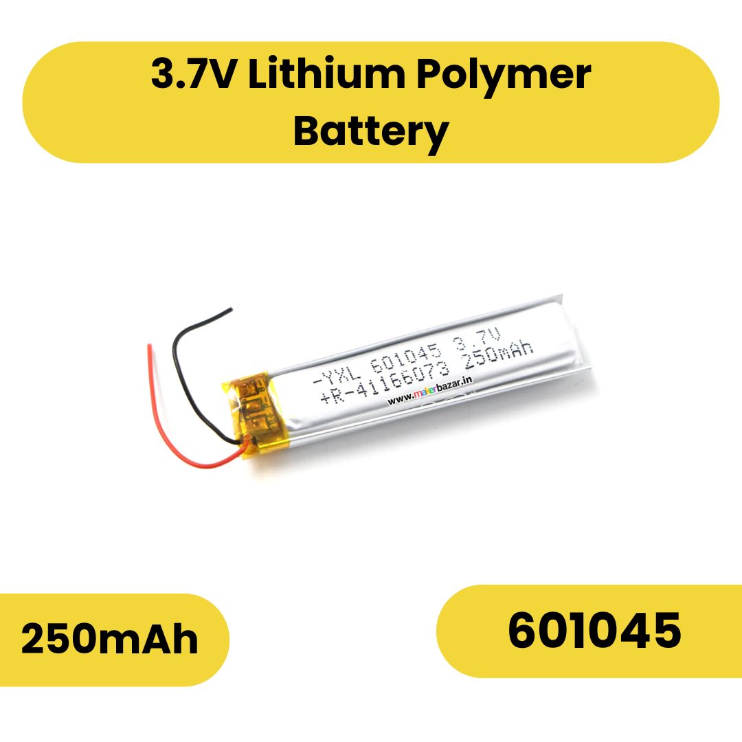 KP: Lipo Battery - Single Cell 3.7V 250mAh Lithium Polymer Battery