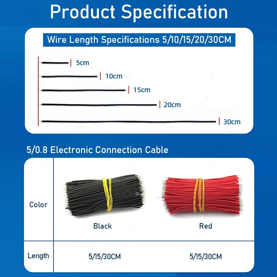 50pcs Tin-Plated Breadboard PCB Solder Cable Jumper Wire