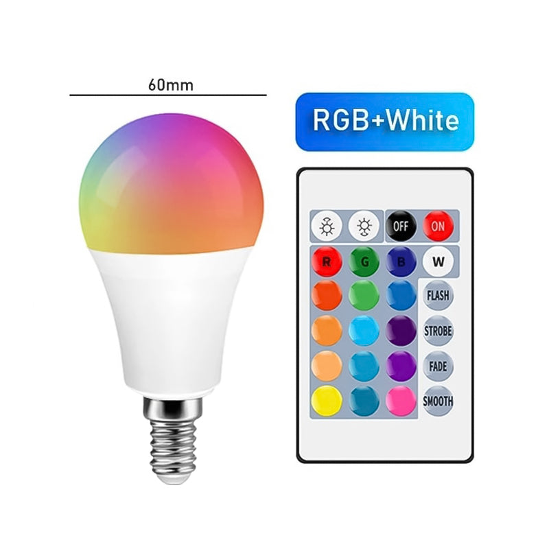 RGB+White AC LED Bulb with Remote