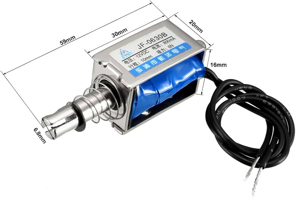 JF-0630B DC 10mm 6N Push Pull Solenoid Electromagnet
