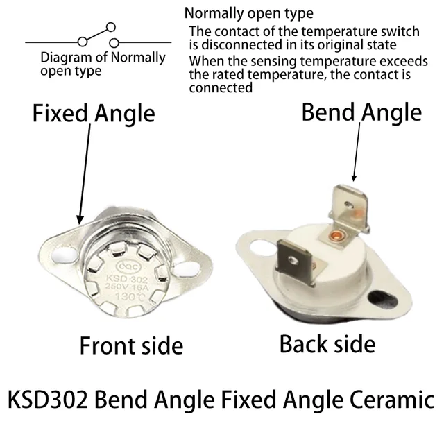 KSD301 10A 250V 40-300degree Temperature Switch Thermostat