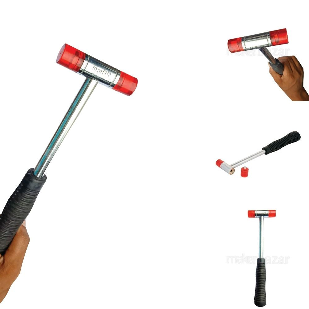 Taparia: Soft Faced Plastic Mallet Hammer with Rubber Grip Handle