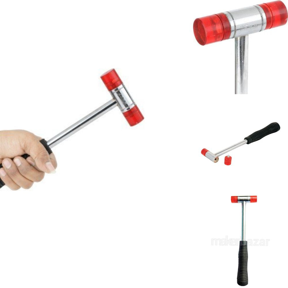 Taparia: Soft Faced Plastic Mallet Hammer with Rubber Grip Handle