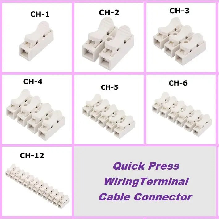 CH-Series Spring Quick Wire Connector Cable Clamp Terminal Block Connector CH2 M7Q2