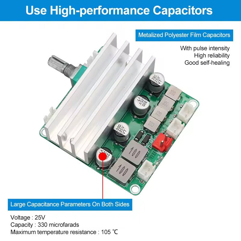 2x50W+100W 2xTPA3116D2 12-24VDC 2.1-Channel Audio Power Amplifier Module