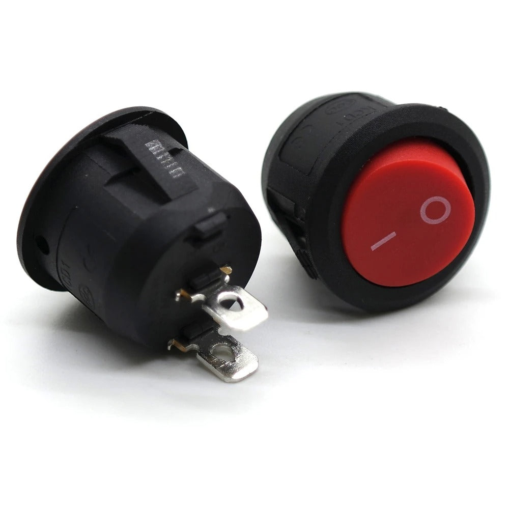 KCD1 Round Rocker SPST Switch 2 Leg 6A 250V