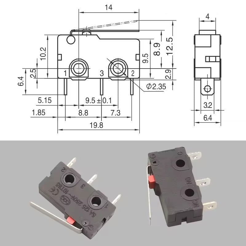 KW11 Bump Sensor – Subminiature Micro Limit Switch