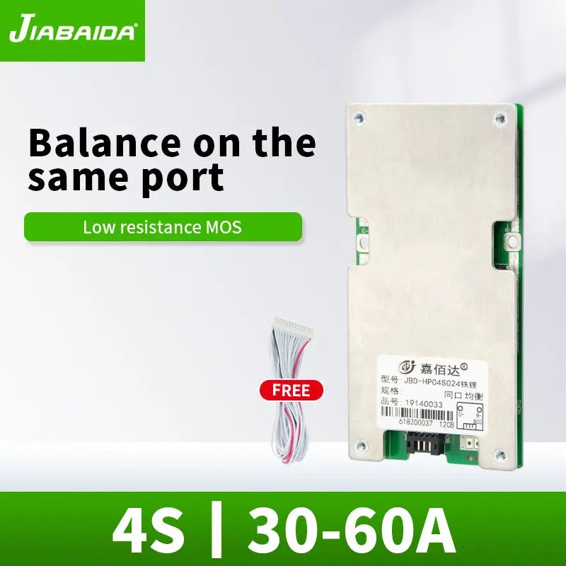 Jiabaida (JBD) Normal BMS 4S 12V LiFePO4 Battery Management System - HP04S024