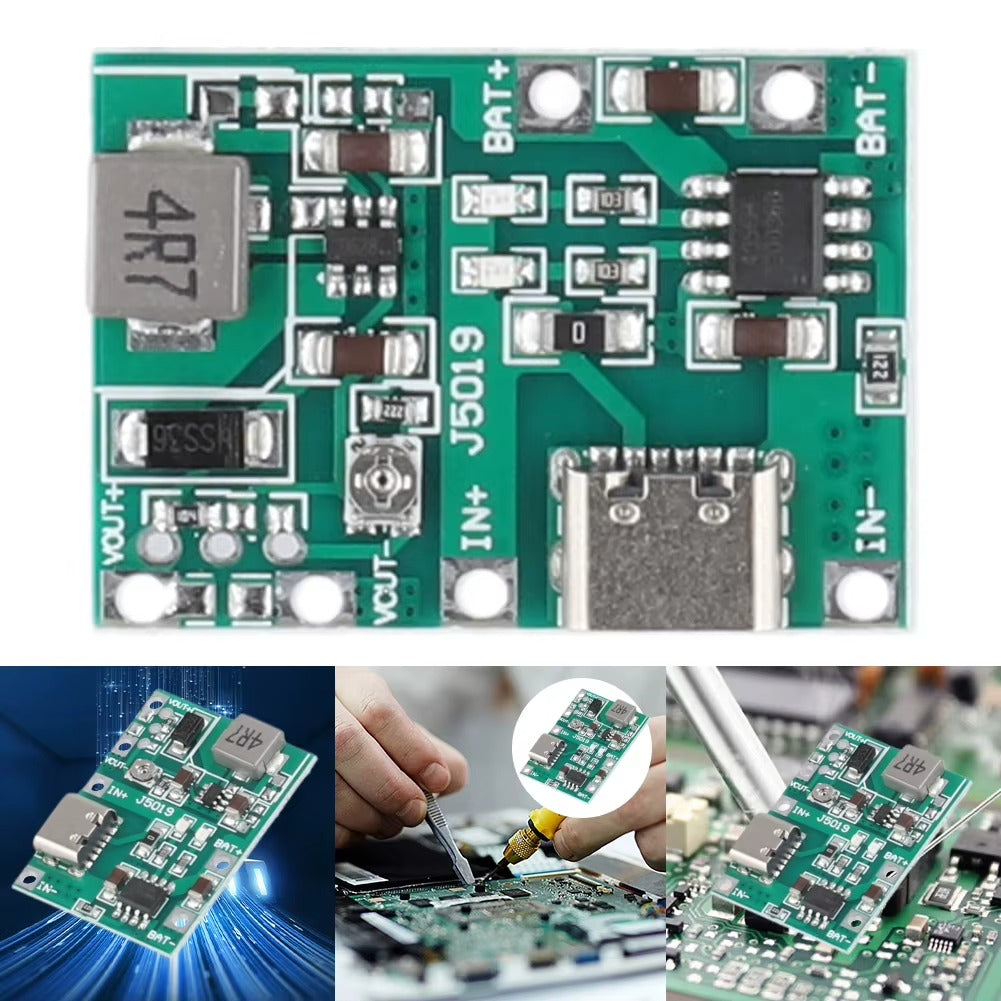 TP4056 Li-ion 18650 3.7V 4.2V Battery Charger Board DC-DC Step Up Boost Module