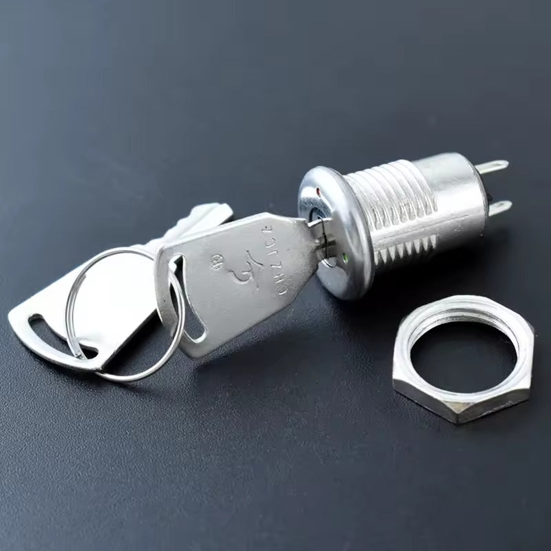 Electronic 2Pin Key Switch ON/OFF Metal Lock