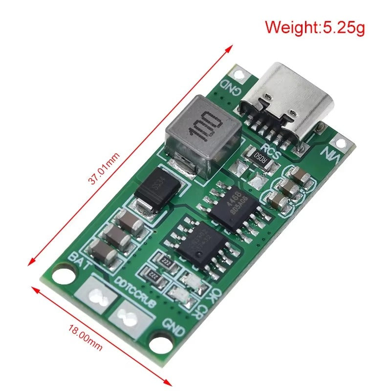 3 Cell Charge Module Type-C 18650 Charger & Booster: Power Up Your Projects (Li-ion)